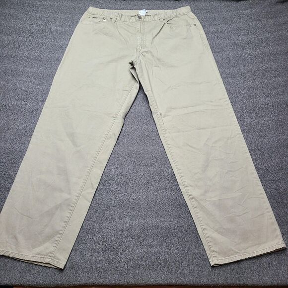 Calvin Klein Jeans Pants Mens 38 Khaki Straight Leg 100% Cotton Casual Classic - Picture 1 of 8